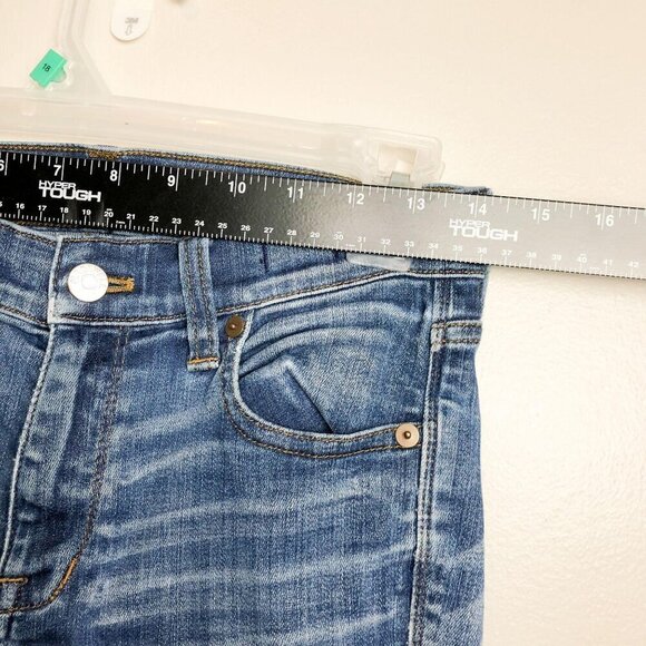 Madewell High Riser Skinny Jeans Medium Wash Womens 25 Whiskering - Picture 8 of 16